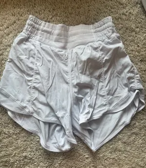 White High-Rise Lululemon Hotty Hot Shorts Lined Athletic 4 thumbnail 1