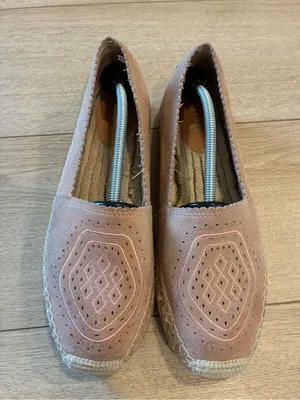 Ugg Women’s Heidi Perforated Espadrille Loafer Suede Pink Size 10 thumbnail 4