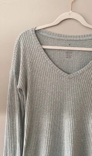 American Eagle soft & sexy rib long sleeve thumbnail 2