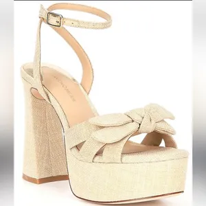 Antonio Melani Bindi Raffia Bow Platform Bow Sandals size 9M New with tags thumbnail 13