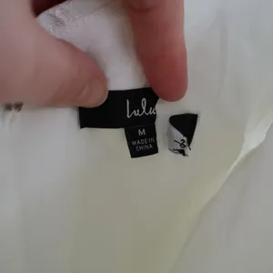 Lulus Unique Perfection Mini Dress Womens M White Floral Jacquard One-Shoulder thumbnail 5