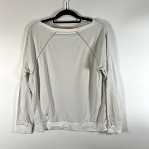 Lululemon Love Pullover Reflective Sweatshirt Top Size 10‎ white Preppy Running thumbnail 6