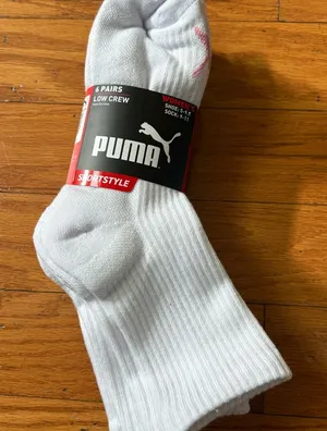 NWT Puma women cushioned Low Crew Socks 6 Pairs thumbnail 1