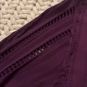 Free people Purple Long sleeve crop active wear thumbnail 2