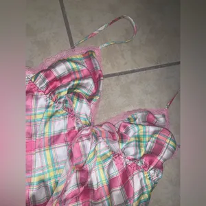Victoria’s Secret angels plaid satin bow slip spring y2k classic ruffle boho thumbnail 4