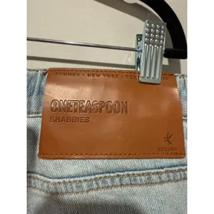 One Teaspoon Shabbies Jeans Women Sz L Drawstring Boyfriend Distressed Blue‎ thumbnail 5