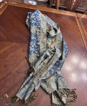 Pashmina Scarf Shawl,Paisley, Multicolored ScarfThis retro Pashmina ShawL thumbnail 1