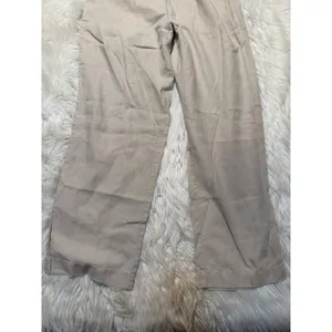 Gap Women's Size 12 Wide Leg Pants Beige Tie Waist Pockets High Rise 100% Linen thumbnail 5