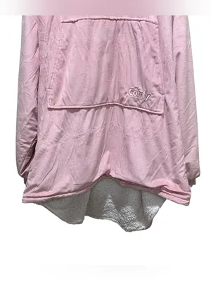 The Comfy Original Pink Oversized Sherpa Lined Hooded Blanket Hoodie One Size thumbnail 2