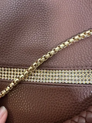 Dasein Hobo shoulder/ Crossbody Bag in soft faux leather with accent Rhinestones thumbnail 4