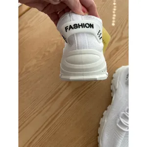 New Women's Lace Up Tie Up Sneakers White size 7-7.5 thumbnail 6