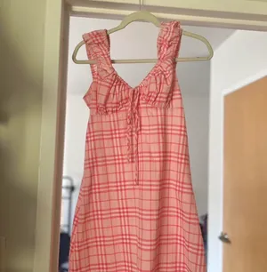 WAYF Pink plaid Mini Dress thumbnail 3