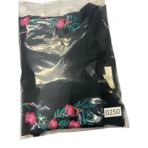 Entro Black Embroidered Boho Floral Ruffle Hem Mini Shift Dress Womens Medium thumbnail 5