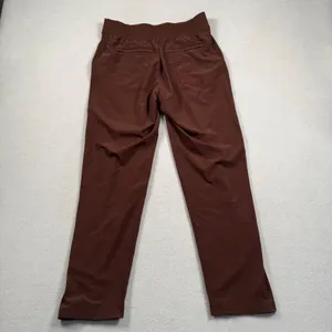 Athleta Brooklyn Ankle Pant Womens 6 Brown Ribbed Side Panel Stretch Tapered Leg thumbnail 6