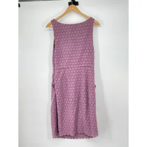 Maeve Anthropologie Lilac Lace Eyelet‎ Sheath Dress Women's Size 6 Sleeveless thumbnail 2