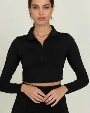 Women’s gold hinge half zip thumbnail 1