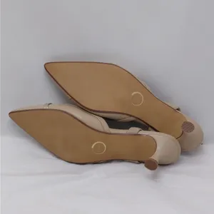 Journee Womens Heels 9.5 Taupe Slingback Kitten Heel Wedding Guest Party Pumps thumbnail 8
