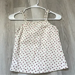Brandy Melville Tank Top floral tiffany womens Cream (one size) coquette summer thumbnail 5