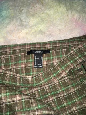 Forever 21 Plaid brown & green skater skirt thumbnail 6