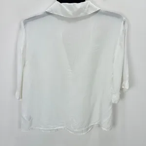 J.Crew Bungalow Popover Top Crepe De Chine Viscose Minimalist Ivory Small thumbnail 8