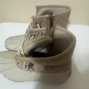 Sperry Top-Sider Womens Saltwater Duck Boots Tan Quilted Waterproof size 9 thumbnail 2