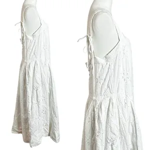 Free People Ethereal Cottage Primavera Lace Eyelet Midi Dress White Size Small thumbnail 9