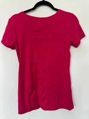 Hind Women's Athletic V-Neck Short Sleeve Tee Pink XS thumbnail 3