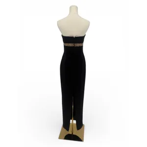 Jovani Strapless Black Column Gown Beaded Waist Sz 4‎ New thumbnail 6