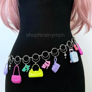 Harajuku Y2K Dopamine Dollcore Handmade Chain Belt, Fits 21-40 Inches, X7GA1408 thumbnail 1