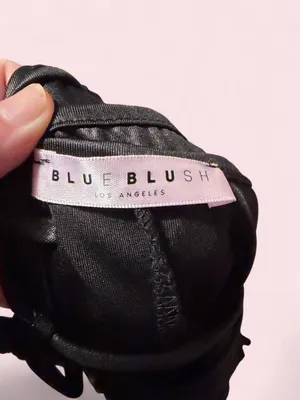 Blue Blush Black Halter Knot Mini Dress with Keyhole thumbnail 3