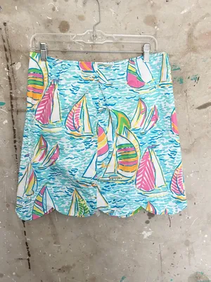 Lilly Pulitzer Lynnie Skirt in You Gotta Regatta thumbnail 2