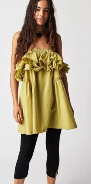 NWOT Free People Have A Thing For You Mini Dress In Palm Leaf Small thumbnail 1