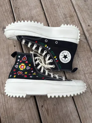 Converse Run Star Hike High Top Sneaker Black Embroidered thumbnail 10