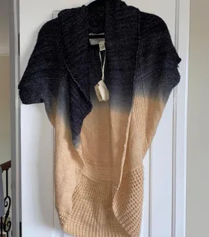 Anthropologie Blue Peach Ombr Sweater Cardigan thumbnail 1