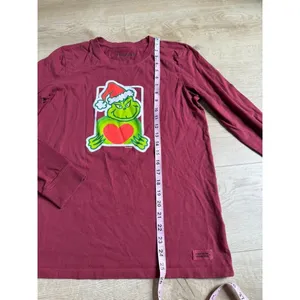 EUC Life Is Good Grinch with heart crusher tee long sleeve classic fit size M thumbnail 5