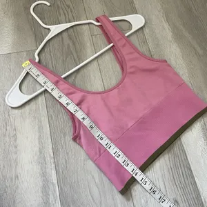 Outdoor Voices Bra longline pullover logo womens Pink (small) workout activewear thumbnail 3