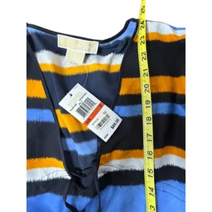 Michael Michael Kors Striped Kimono V-Neck Tie Front Blouse PU44K7E087 Size P thumbnail 3