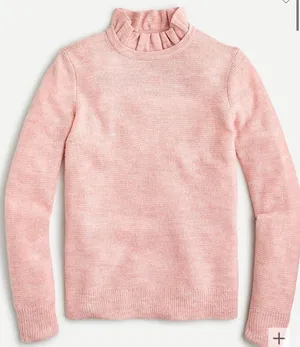 J crew ruffleneck sweater thumbnail 1