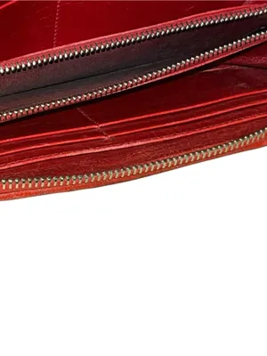 Miu Miu Matelassé Leather Wallet Red Quilted Zip Logo Hardware SOLD AS IS thumbnail 7