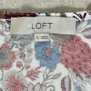 Loft | Peacock Print Puff Sleeve Top | Small thumbnail 8