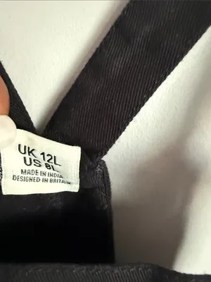 Lucy & Yak Original dungarees in black organic cotton canvas Overalls 8L thumbnail 7