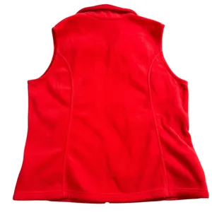 Columbia Fleece Vest Women XL Red Full Zip Mock Neck Outdoor‎ Gorpcore Layering thumbnail 3