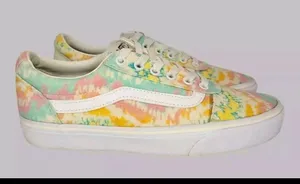 Vans Women 8 Psychedelic Tie Dye Pastel Old Skool Low Shoes Sneakers 500714 thumbnail 7