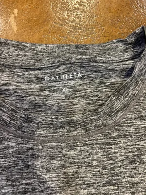 Athleta Gray Heather Crewneck Long Sleeve Top thumbnail 2