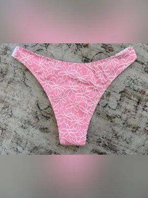 Pink & White Floral Bikini Set thumbnail 4