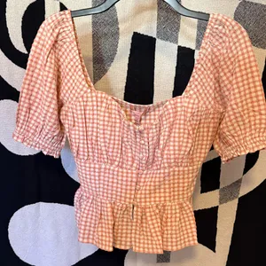 Guess orange Checkered Blouse thumbnail 1