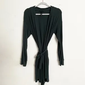 Skims Soft Lounge Rib Stretch Modal Robe Cypress XS thumbnail 3