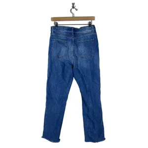 Revice Denim Distressed Straight Leg Jeans Blue Medium Wash Raw Hem Size 32 thumbnail 4