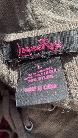 Lace Up Destroyed Cropped Sweater thumbnail 9