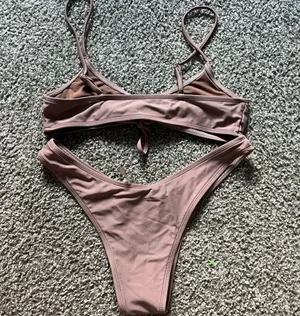 Brown Bikini Set Shein thumbnail 3